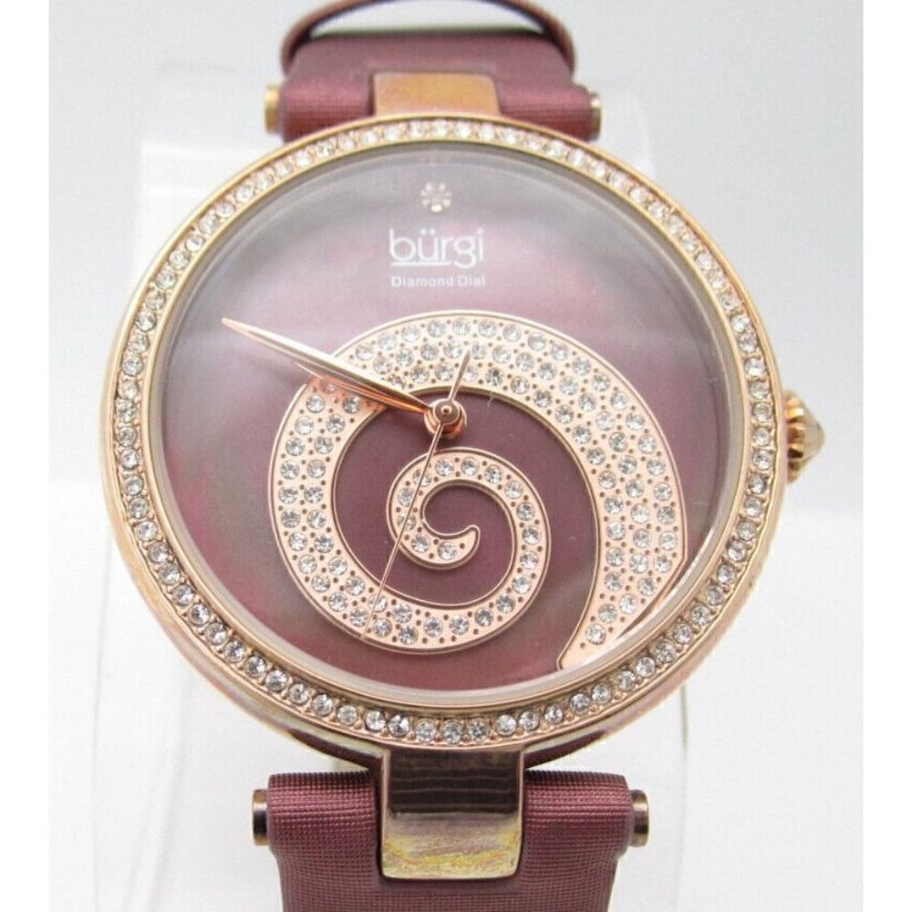 Women Burgi Diamond Dial Quartz WR Analog 40mm Dial Causal Round Watch (F667)‎